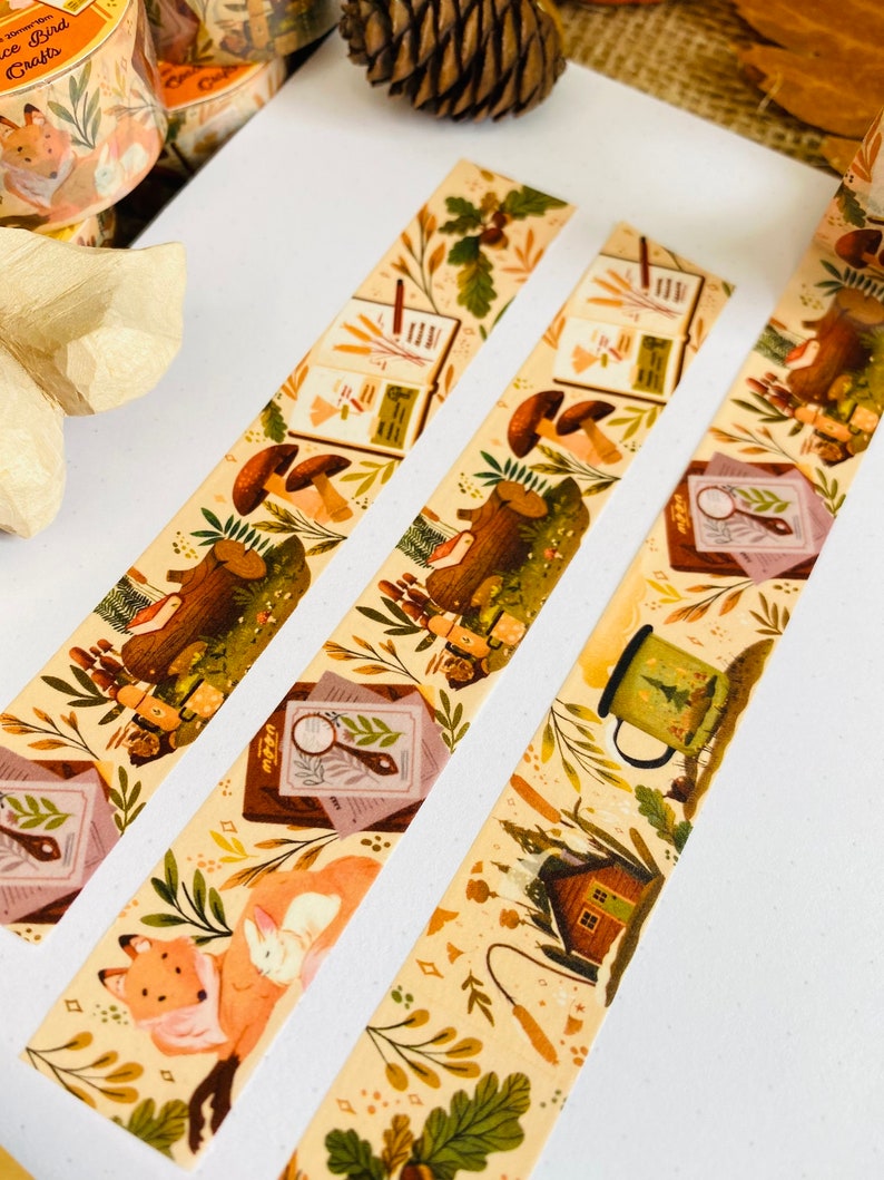 Autumn Spirit Washi Tape Cute Washi Tape Autumn Washi Tape Flower Washi Tape Scrapbook Decoration for Journal Tape Easy Tear Paper Tape image 2