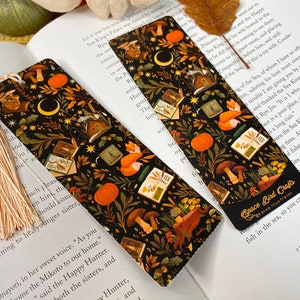Woodland Bookmark Book Accessories, Illustrated Bookmark, Reading, Bookish Gift, Paper Bookmark, Moon Bookmark, Reading Accessory, Journal image 4