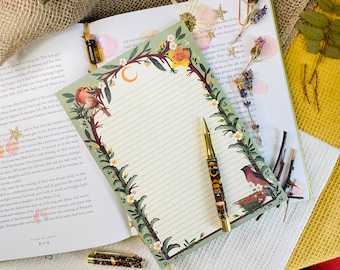 Birds Letter Paper A5 To-Do - Letter Paper Sized Notepad - To do Planner - 50-49 tear-off sheets - Spring Note Pad A5