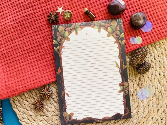Chestnut Winter Letter Paper A5 To-Do Notepad Planner sheets for envelopes and penpals