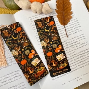 Woodland Bookmark Book Accessories, Illustrated Bookmark, Reading, Bookish Gift, Paper Bookmark, Moon Bookmark, Reading Accessory, Journal image 5