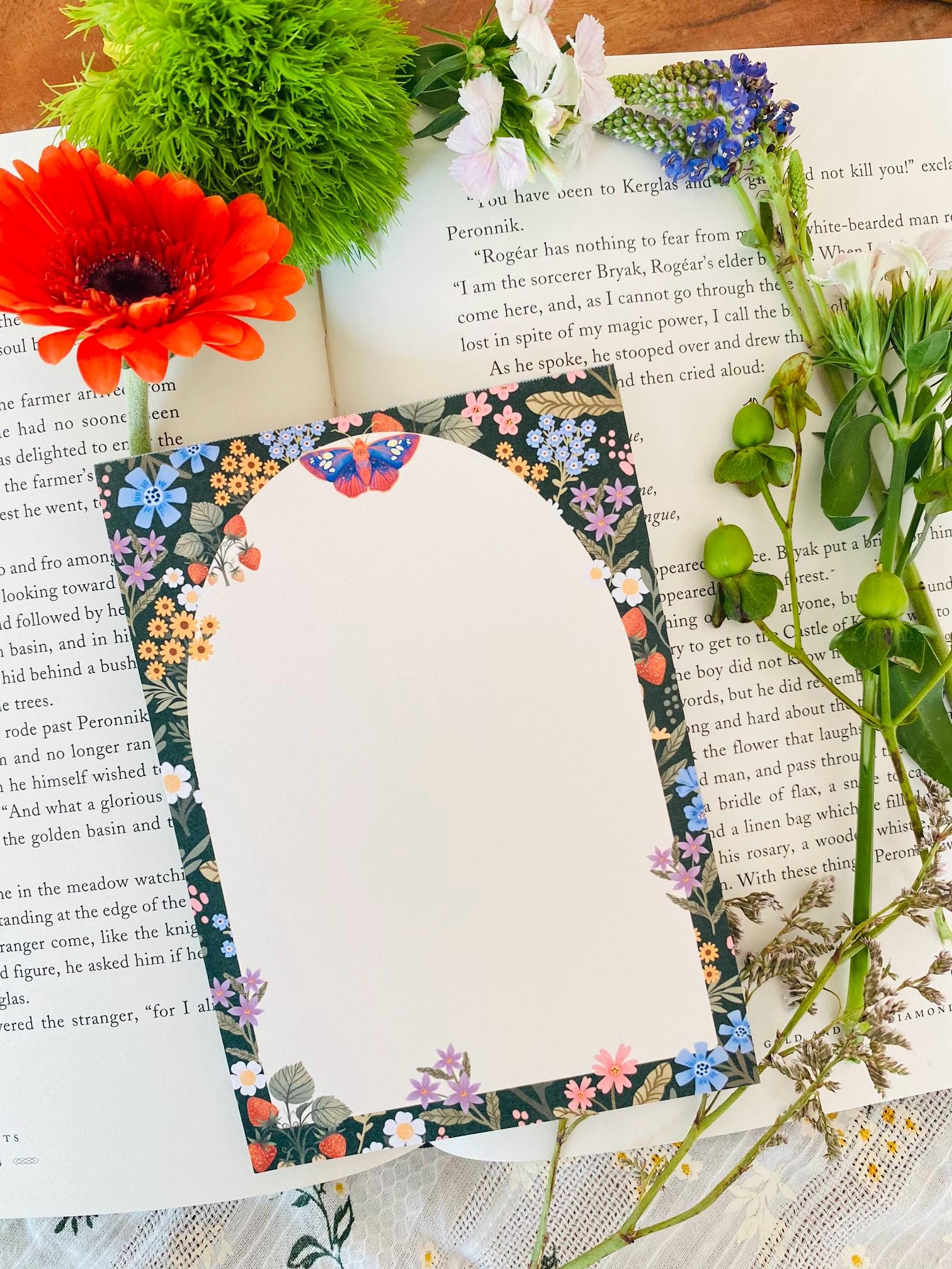 Back Yard Garden Notepad A6 to Do List Floral Planner Desk Pad for ...