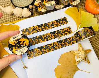 Golden Leaf Ginko Washi Tape Cute Washi Tape Autumn Washi Tape  Flower Washi Tape Scrapbook Decoration for Journal Tape Easy Tear Paper Tape