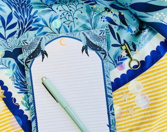 Sky Whale Letter Paper A5 To-Do - Letter Paper Sized Notepad - To do Planner 50-49 tear-off sheets Spring Note Pad A5 Summer Planner Pink