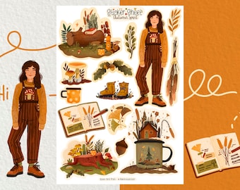 Sticker Sheet Autumn Spirit Autumn Journaling Sticker Sheet for Planner Sticker Fall Sticker Scrapbook Sticker Flower Sticker Autumn Vibes
