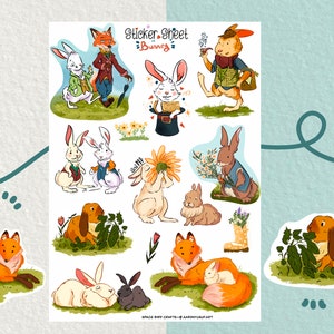 Sticker Sheet - Oster Sticker - Oster Sticker - Planner Sticker - Scrapbook Sticker - Hasen Sticker