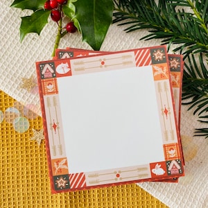 Weihnachten Aufnäher Memopad Mini Notizblock 50 Blatt Notizblock - To do Liste Notizblock - Einkaufsliste - Lehrer Pad Scrapbooking Notizbuch Notizblock