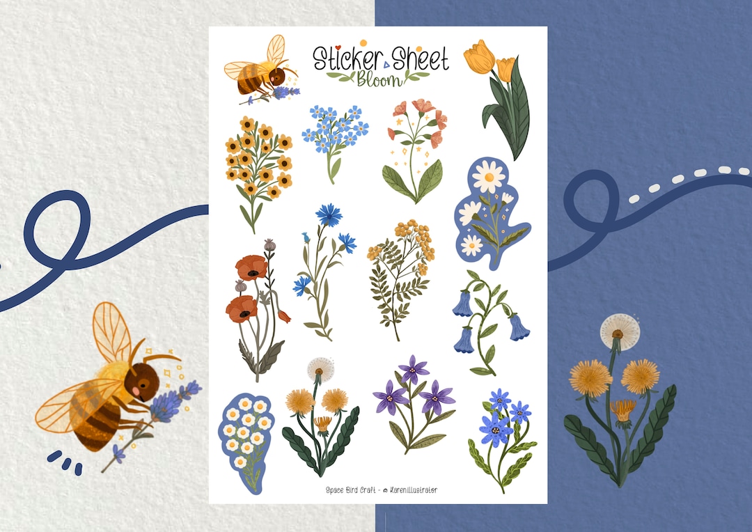 Sticker Sheet Bloom Journal Stickers for Planner Stickers Decorative ...