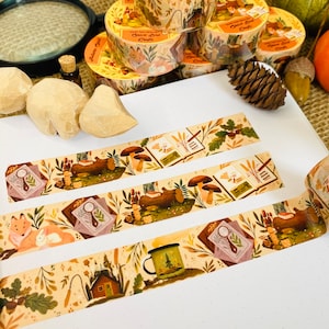 Autumn Spirit Washi Tape Cute Washi Tape Autumn Washi Tape Flower Washi Tape Scrapbook Decoration for Journal Tape Easy Tear Paper Tape image 6