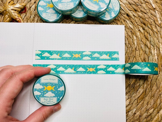 Eclipse Washi Tape Cute Washi Tape Autumn Washi Tape  Flower Washi Tape 10mx15mm Scrapbook Decoration for Journal Tape Easy Tear Paper Tape