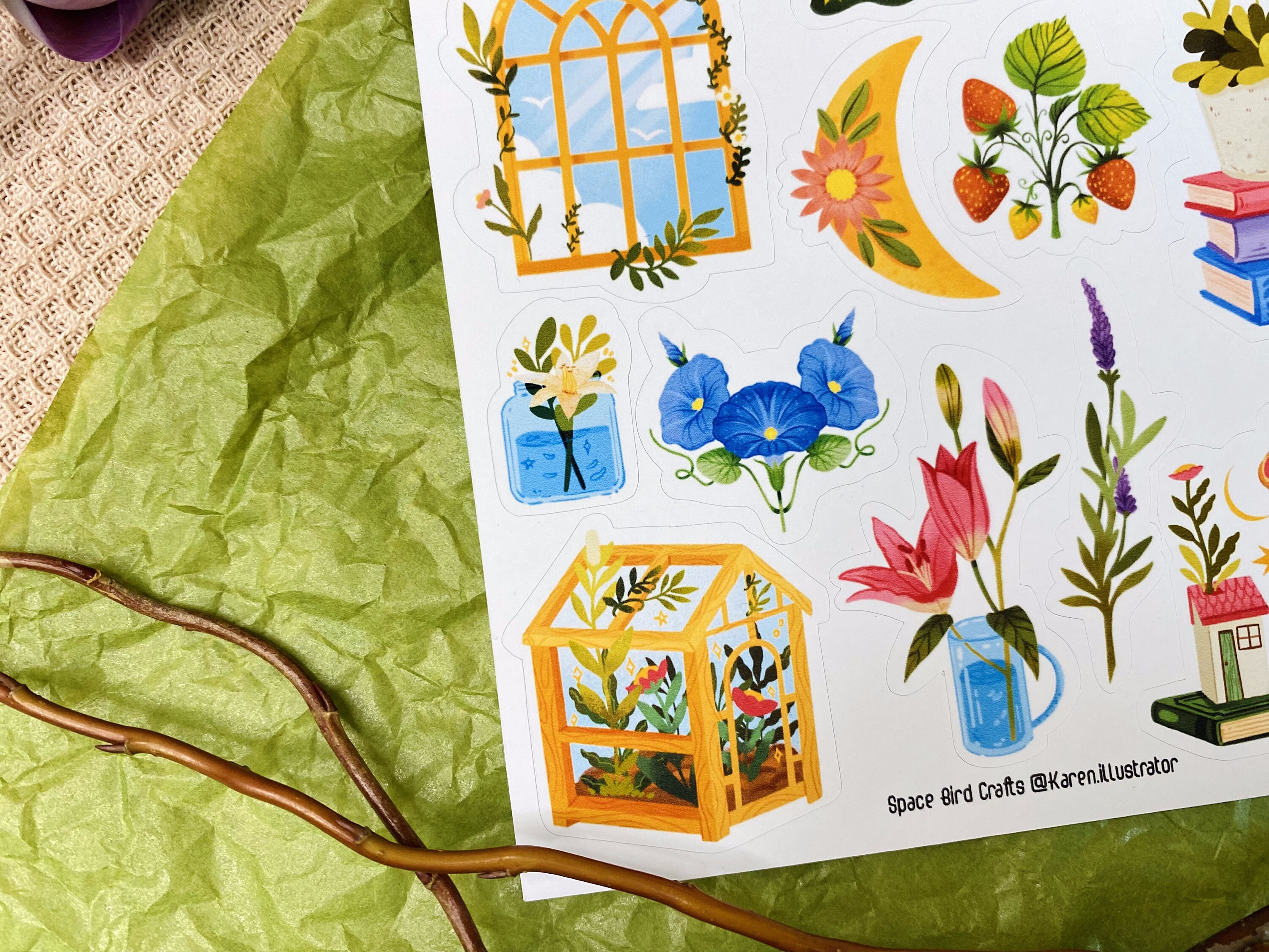 Sticker Sheet Flower Blossom Journal Sticker Planner Sticker Floral ...