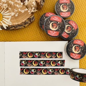 Magic Mushroom Washi Tape Leuke Washi Tape Mystic Washi Tape Bloem Washi Tape Scrapbook Decoratie voor Journal Tape Gemakkelijk Te scheuren Papieren Tape