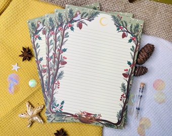 Winter Letter Paper A5 To Do - Letter Paper Notepad- To do Planner - 50-49 tear-off sheets notepad- Winter Note Pad A5