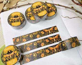 Sunflower Washi Tape Paper Tape Decorative Journal Tape  Flower Washi Tape Scrapbook Decoration for Journal Diary Tape Easy Tear Paper Tape