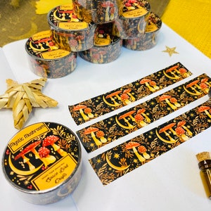 Taśma Washi Mystic Mushroom Cute Washi Tape Autumn Washi Tape Flower Washi Tape Dekoracja albumu do dziennika Taśma papierowa Easy Tear