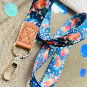 Birds Lanyard - Schlüssel Zubehör - Schlüsselanhänger Rucksack Accessoire Hals Accessoire für Schlüssel und Karten