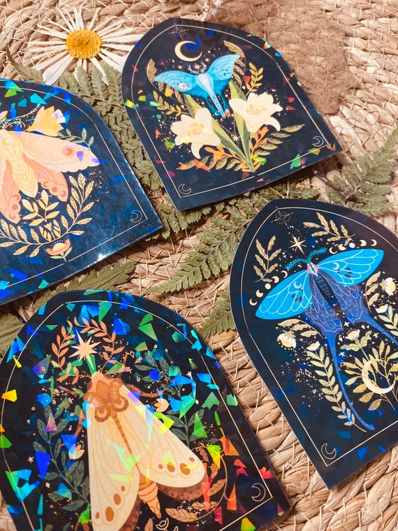 Butterfly Holographic Stickers - Bullet Journal Stickers - Vinyl Stickers - Scrapbooking Stickers - Water Bottle - Stickers Laptop