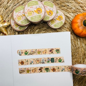 Vintage Mushroom Washi Tape Leuke Washi Tape Herfst Washi Tape Bloem Washi Tape Scrapbook Decoratie voor Journal Tape Gemakkelijk Te scheuren Papieren Tape