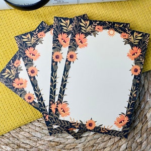 Notatnik Sun Flower A6 Lista rzeczy do zrobienia - Planer kwiatowy - Lista zakupów - Lista rzeczy do zrobienia - Podkładka na biurko do notatek - Notatnik do scrapbookingu - Nauczyciel