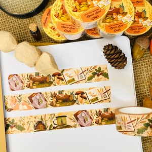 Taśma Washi Autumn Spirit Taśma Washi Cute Taśma Washi Autumn Taśma Washi Flower Taśma Washi Dekoracja albumu do dziennika Taśma papierowa Easy Tear