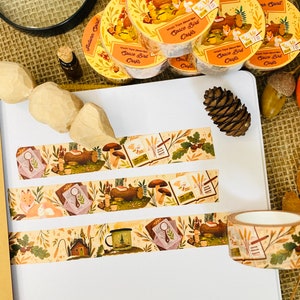 Autumn Spirit Washi Tape Cute Washi Tape Autumn Washi Tape Flower Washi Tape Scrapbook Decoration for Journal Tape Easy Tear Paper Tape image 1