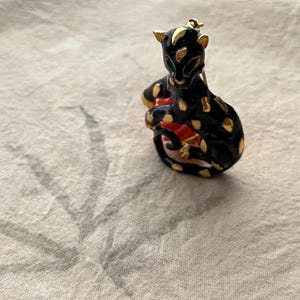 Broche raro vintage KJL Panther/Leopardo/Pantera Kenneth Jay Lane