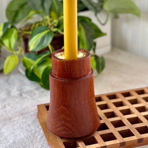 Vintage Mid Century Modern Dansk Designs JHQ Teakhout & Kandelaar MCM Boho