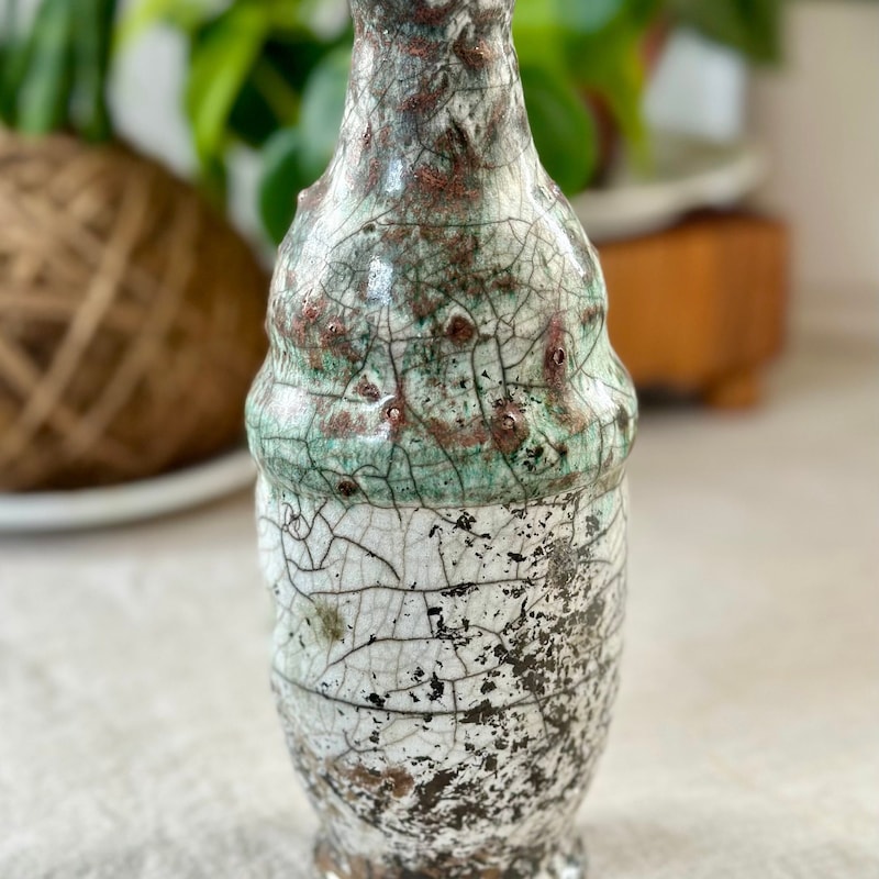 Raku Vase - Etsy