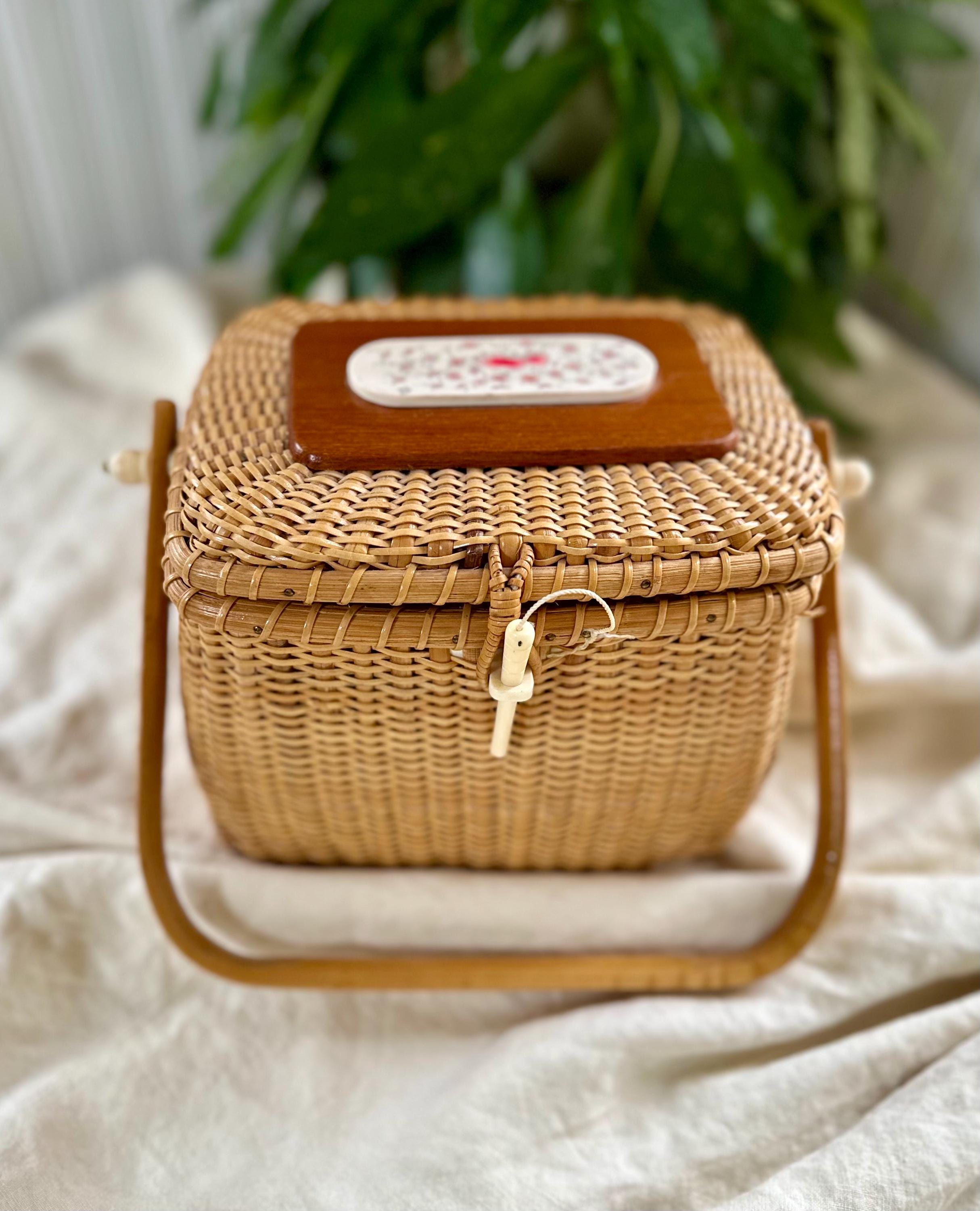 Vintage Nantucket Basket Bag - Etsy