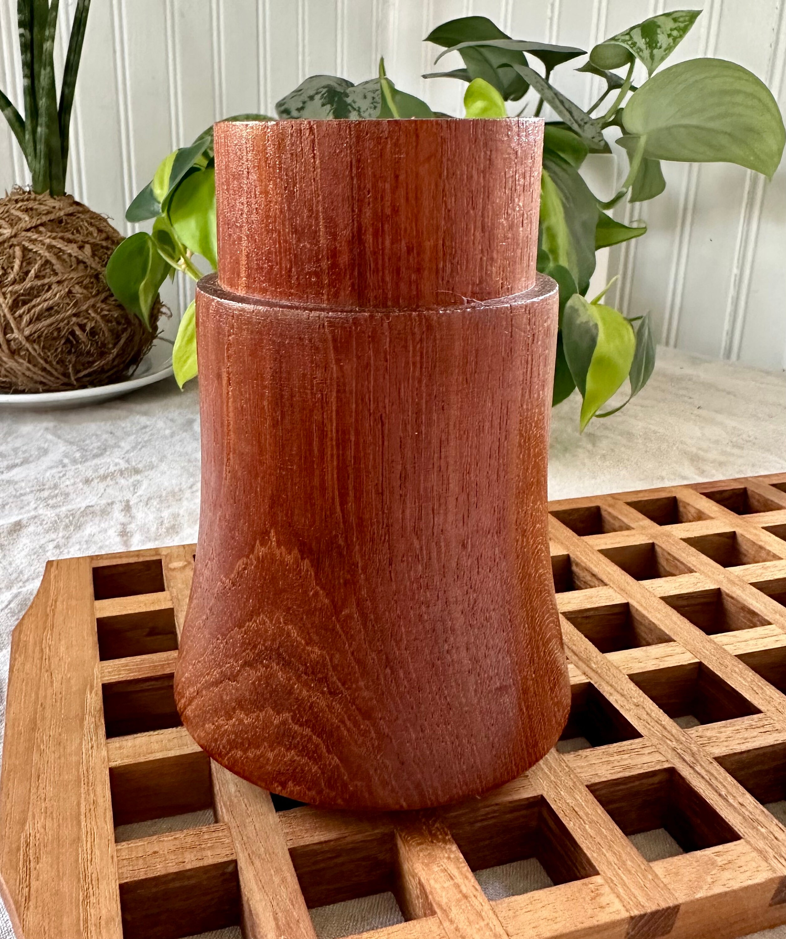 Vintage Mid Century Modern Dansk Designs JHQ Teak Wood & Candle Holder ...