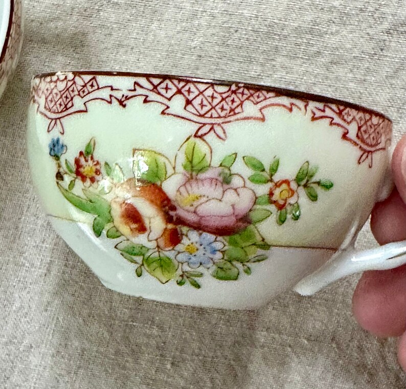 Vintage Occupied Japan Demitasse Cups and Saucers Set of 2 Etsy