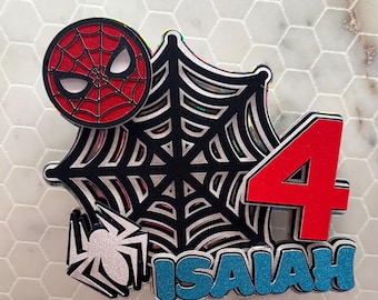Personalized Spider-Man Birthday Cake Topper: Avengers Party Decor