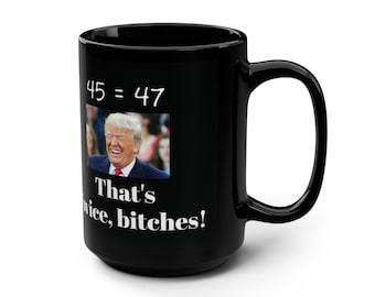 Taza negra, 15 oz