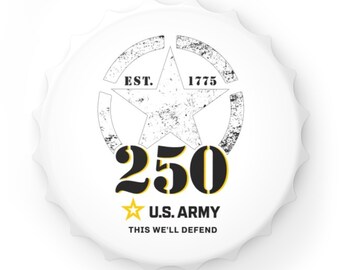 Abridor de botellas militar - 250.º aniversario del Ejército de EE. UU., regalo único para veteranos, imprescindible para barbacoas, decoración patriótica para el hogar, temática de defensa