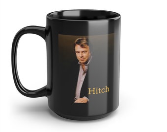 Chris Hitchens II Black Mug, 15oz