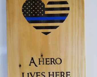 Saludo a los agentes de policía/Serie HERO/reciclado/Pallet Art