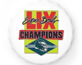 Abridor de botellas de campeones del Super Bowl, regalo deportivo, coleccionable, regalo para anfitriona, accesorio para el día del juego, recuerdo de fiesta de fútbol, artículos de bar