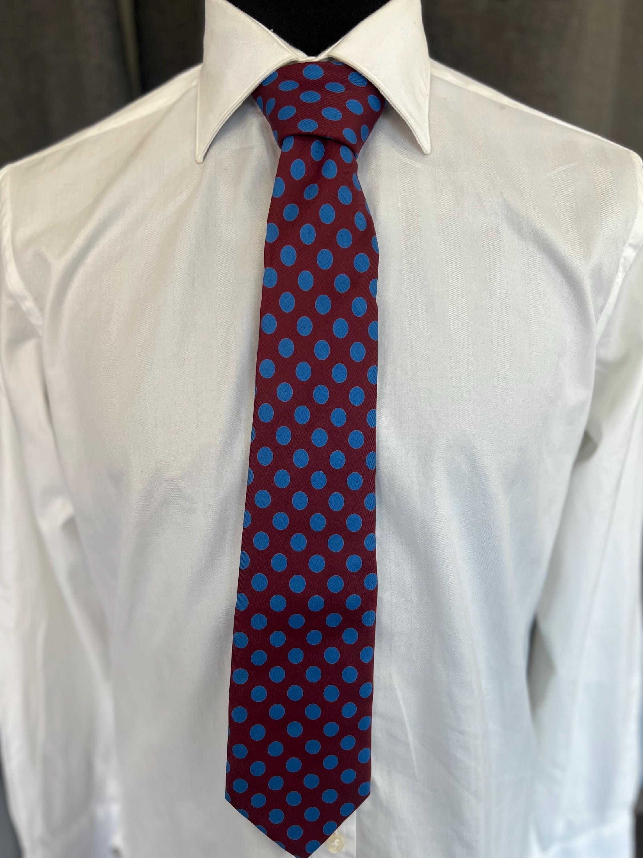 Cravate En Soie Turnbull & Asser Pour Neiman Marcus - Fait Main En Angleterre - Rare