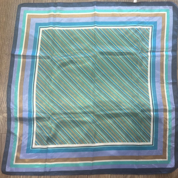 Pretty vintage small square silk blend neckerchie… - image 2