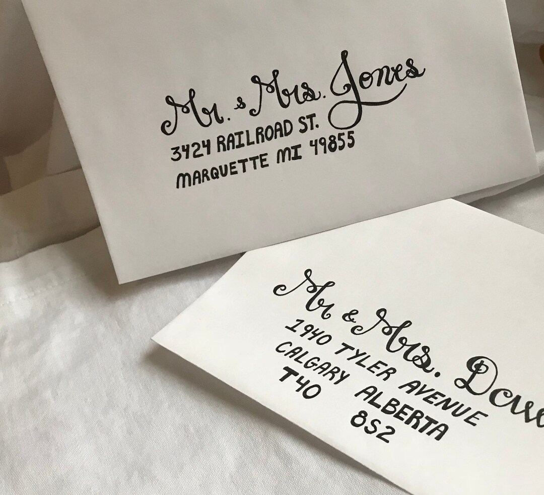 100 Hand Made Custom Cursive Envelope Addressing - Etsy