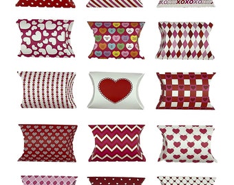 Valentine Pillow Boxes - Set of 15