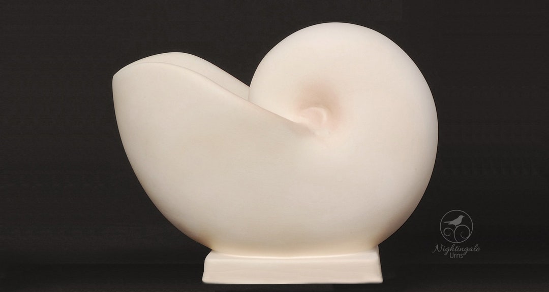Cremation Urn Nautilus Seashell Memorial for Adult Human Ashes - Large ...
