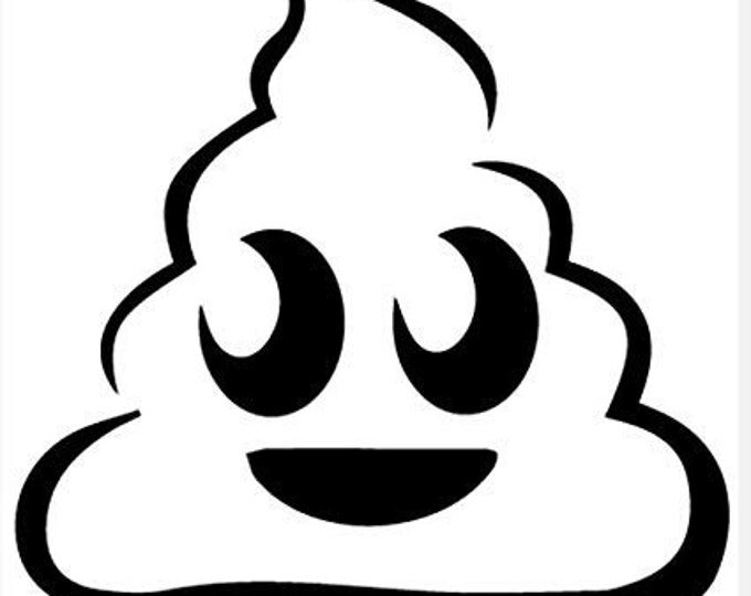 Turd Emoji Decal Etsy