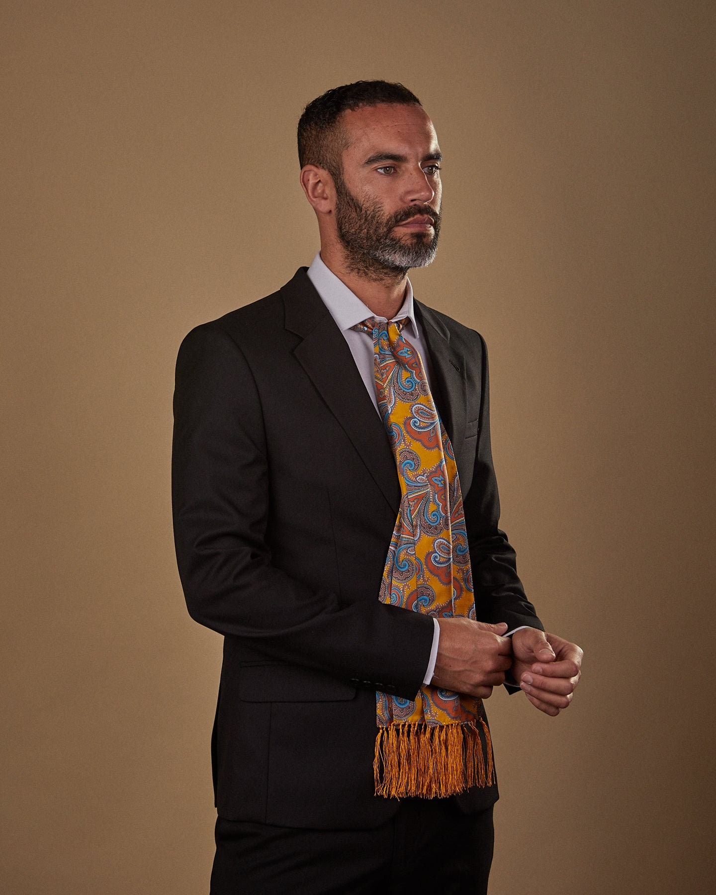 Mens Luxurious Gold Silk Aviator Scarf the Carnaby Aviator Etsy UK