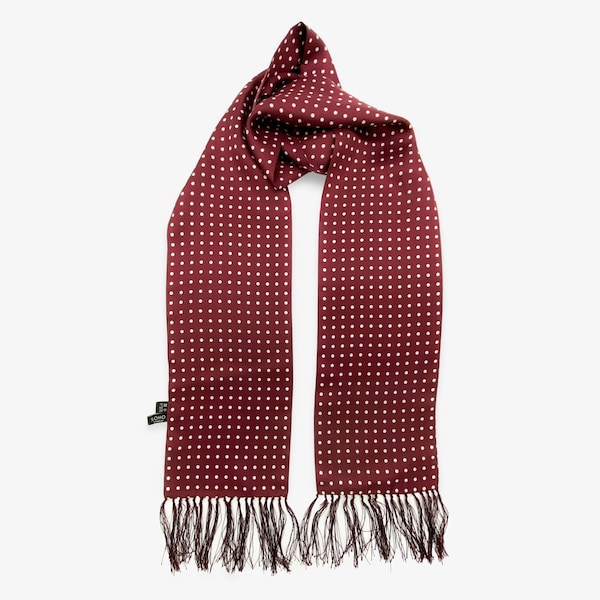 Men's Silk Polka Dot Aviator Scarf - The Sapporo Aviator