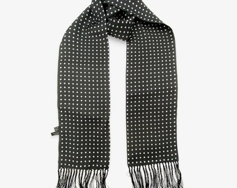 Men's Silk Polka Dot Aviator Scarf - The Shinagawa Aviator