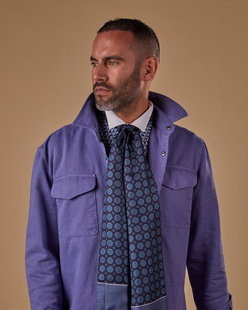 Men's Silk Aviator Scarf the Palm Aviator Etsy Hong Kong