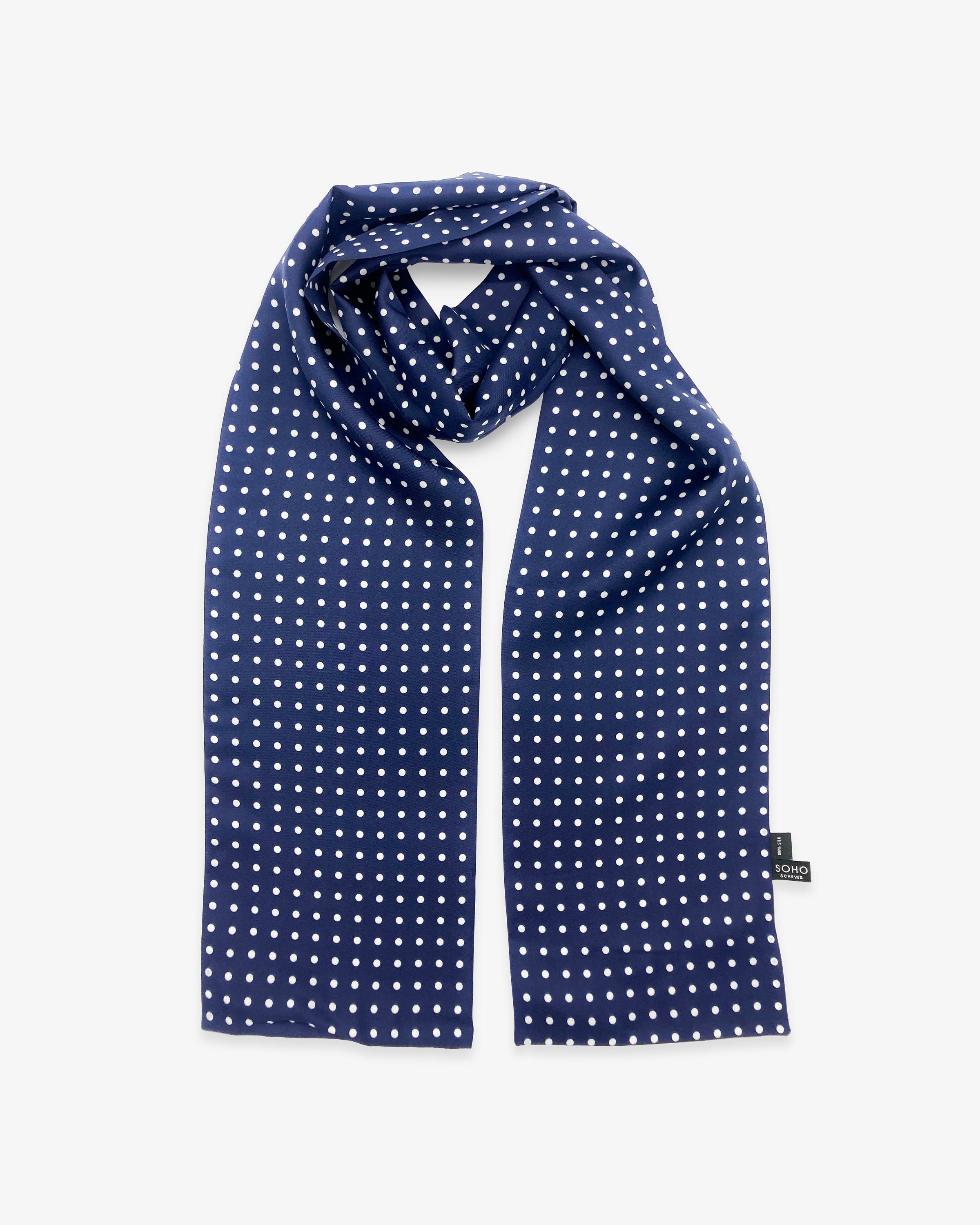 Polka dot silk scarf best sale mens