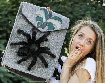 Spider Decor for Monster Backpack Tarantula Decor for Women Backpack for Teens Backpack for Girls Morticia Addams