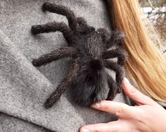 Spider Brooch Tarantula Realistic Halloween Jewelry Cosplay Clothing Decor Morticia Addams Haunted Mansion Adult Costume Witch Dress Women